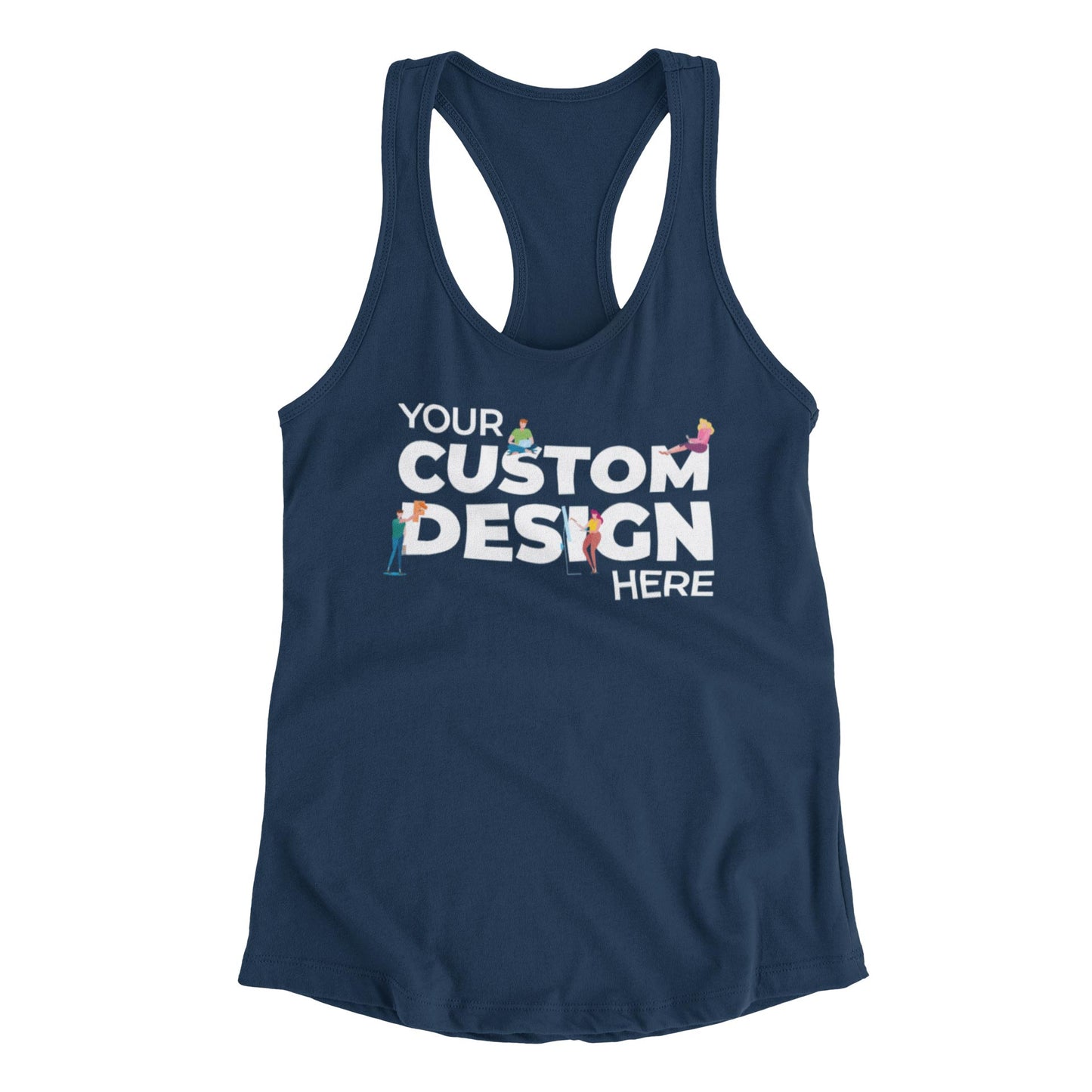 Navy Blue custom customizable tank top unisex different variants the banyan tee custom-made personalised custom t-shirts custom design personalized gifts