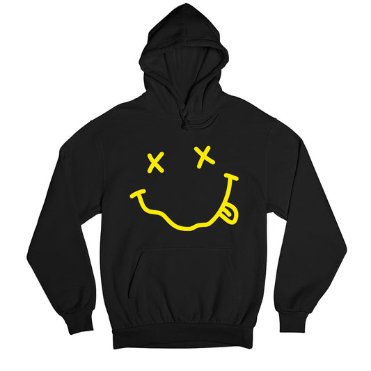 nirvana the grin hoodie hooded sweatshirt winterwear music band buy online india the banyan tee tbt men women girls boys unisex black