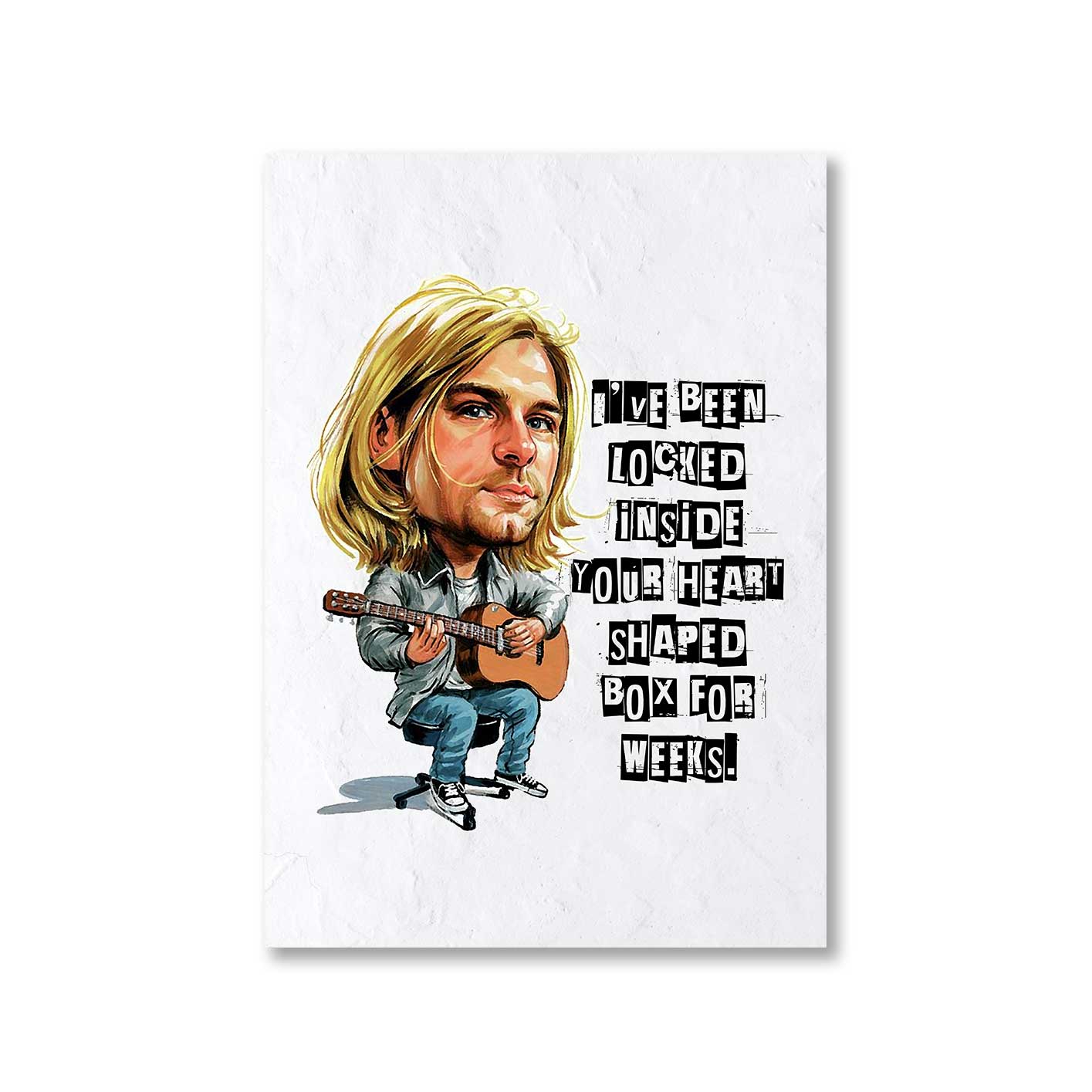 nirvana heart shaped box poster wall art buy online india the banyan tee tbt a4