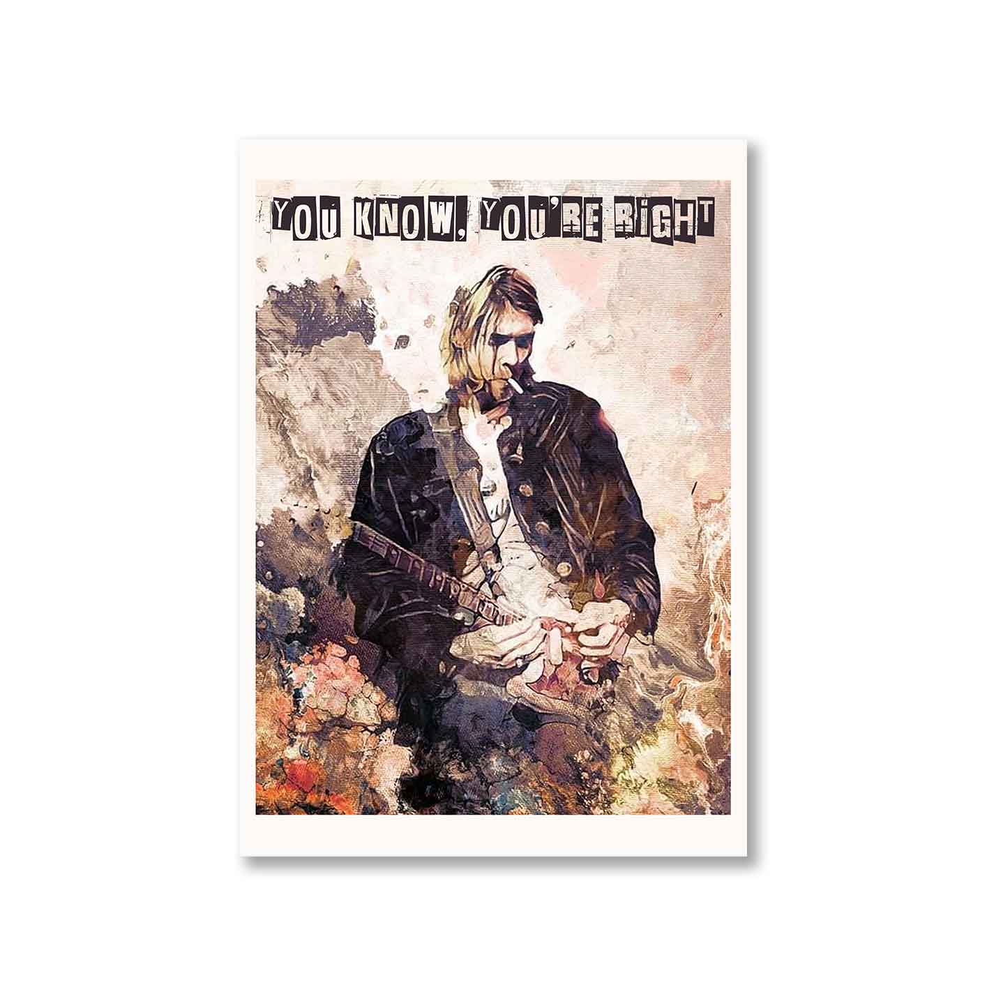 nirvana you know you're right poster wall art buy online india the banyan tee tbt a4