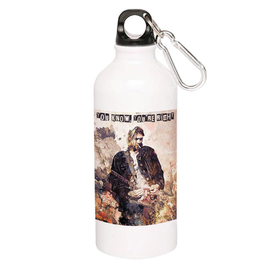 nirvana you know you're right sipper steel water bottle flask gym shaker music band buy online india the banyan tee tbt men women girls boys unisex