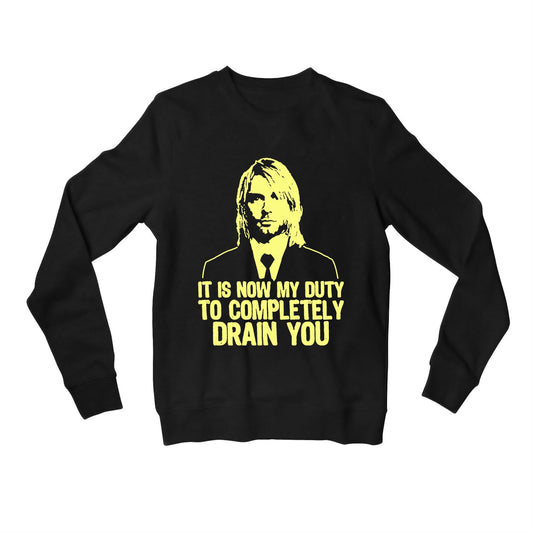 nirvana drain you sweatshirt upper winterwear music band buy online india the banyan tee tbt men women girls boys unisex black