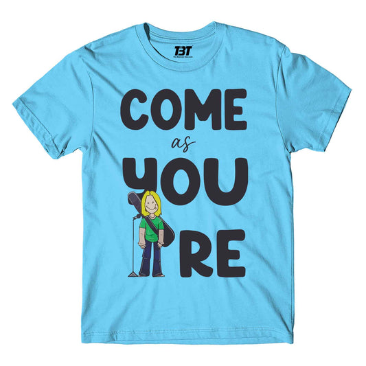 nirvana come as you are t-shirt music band buy online india the banyan tee tbt men women girls boys unisex sky blue