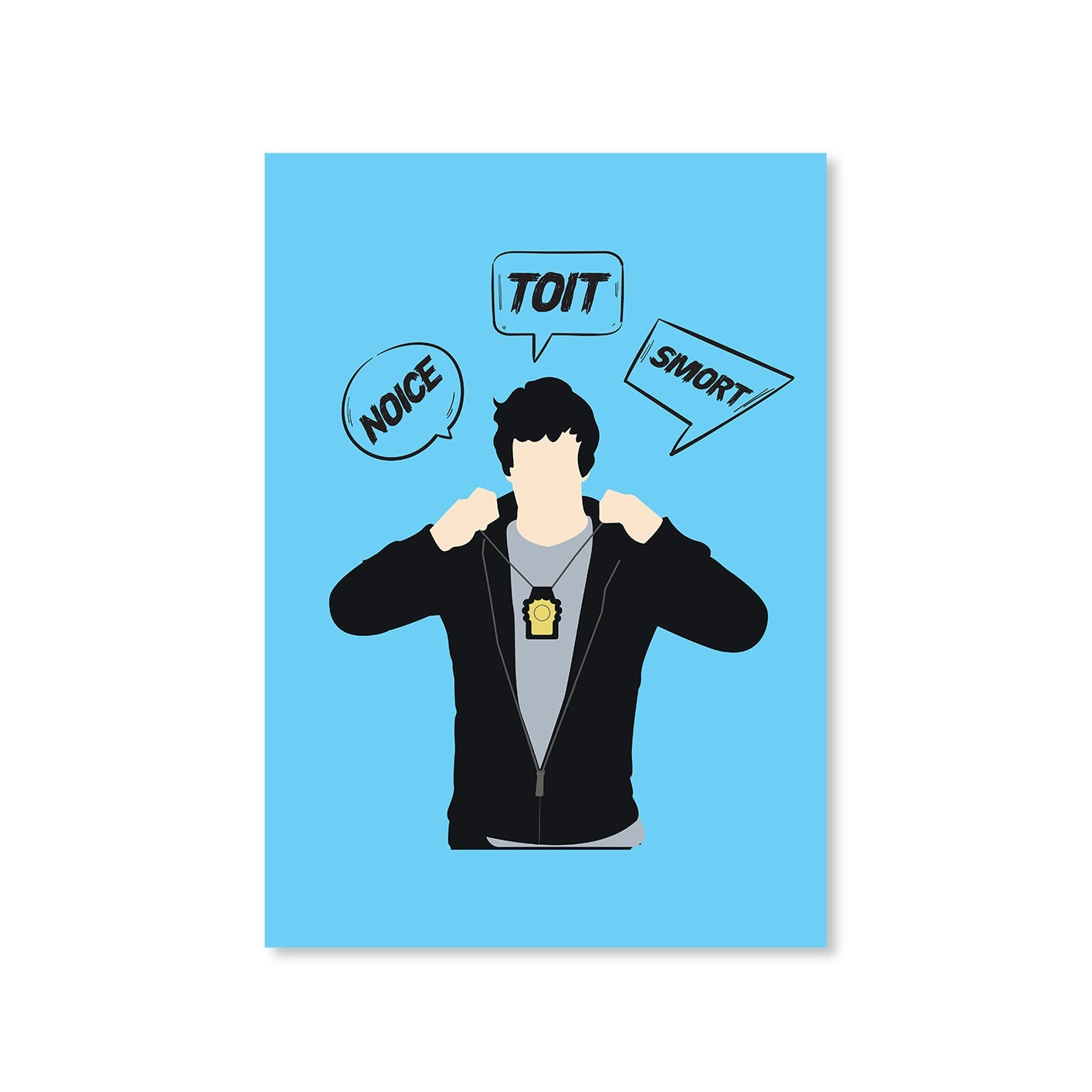 brooklyn nine-nine noice toit smort poster wall art buy online india the banyan tee tbt a4 detective jake peralta terry charles boyle gina linetti andy samberg merchandise clothing acceessories