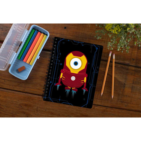 minions notebook - iron min iron man the banyan tee tbt  classmate stationery google diary