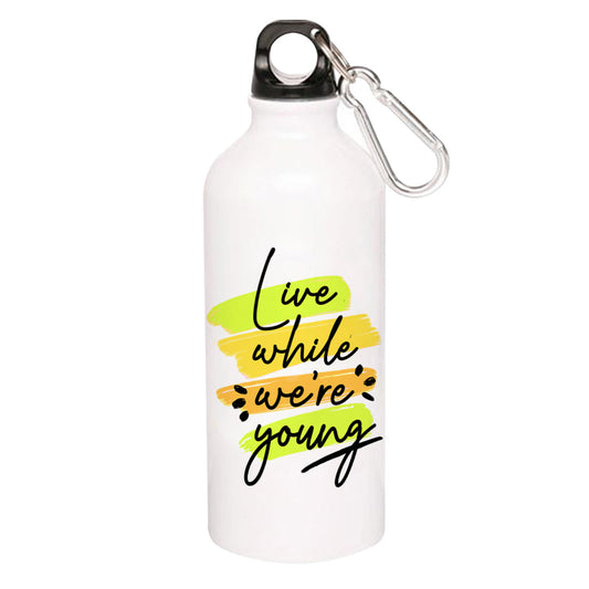 one direction live while we're young sipper steel water bottle flask gym shaker music band buy online india the banyan tee tbt men women girls boys unisex