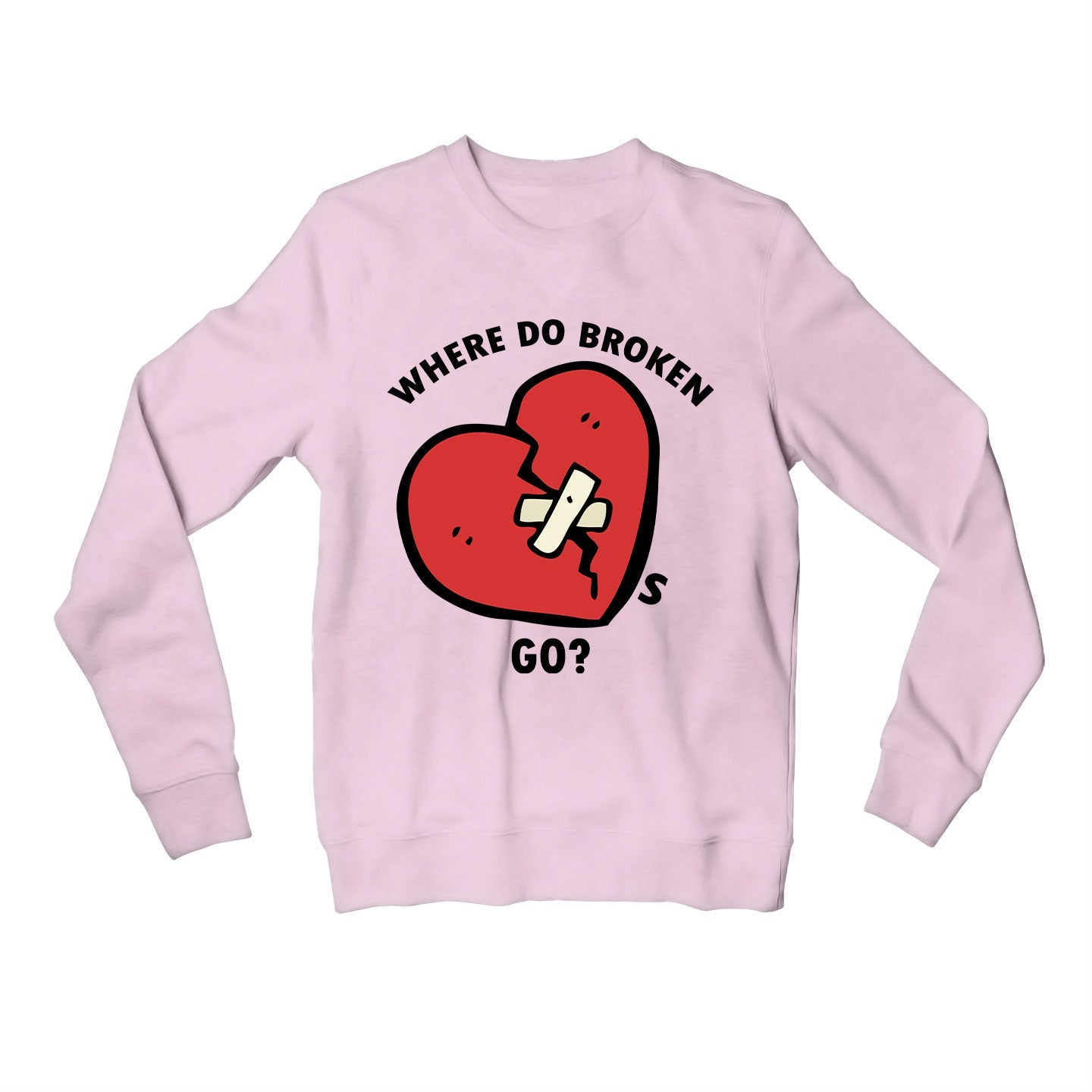 one direction where do broken hearts go sweatshirt upper winterwear music band buy online india the banyan tee tbt men women girls boys unisex baby pink