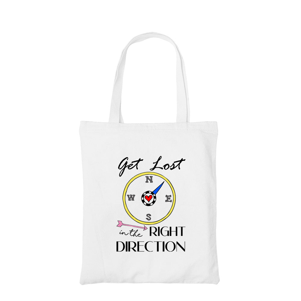 one direction right direction tote bag hand printed cotton women men unisex
