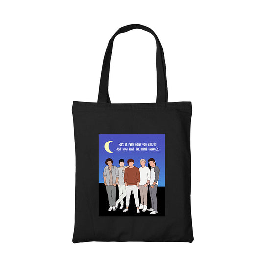 one direction night changes tote bag hand printed cotton women men unisex