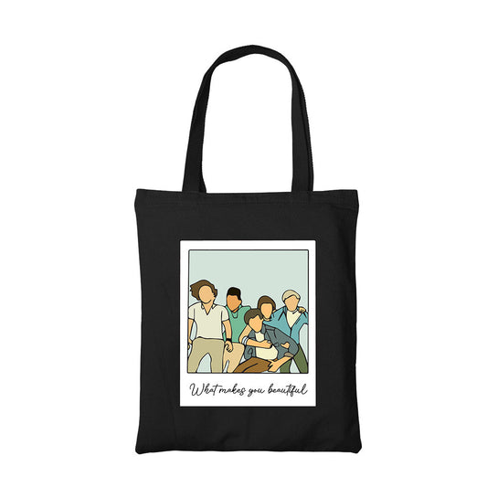one direction what makes you beautiful tote bag hand printed cotton women men unisex