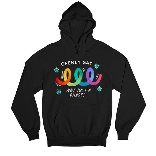 pride openly gay hoodie hooded sweatshirt winterwear printed graphic stylish buy online india the banyan tee tbt men women girls boys unisex black - lgbtqia+