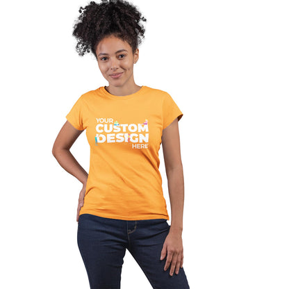 custom customizable personalised orange tops by the banyan tee cotton plain orange top for women india tops for girls tops for women