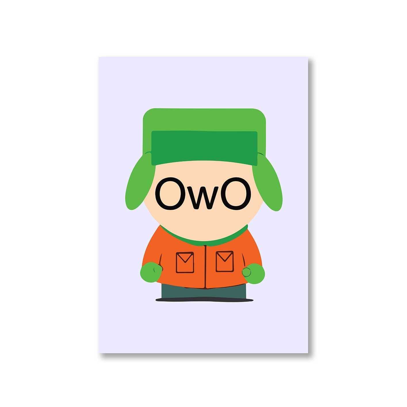 south park owo poster wall art buy online india the banyan tee tbt a4 south park kenny cartman stan kyle cartoon character illustration owo