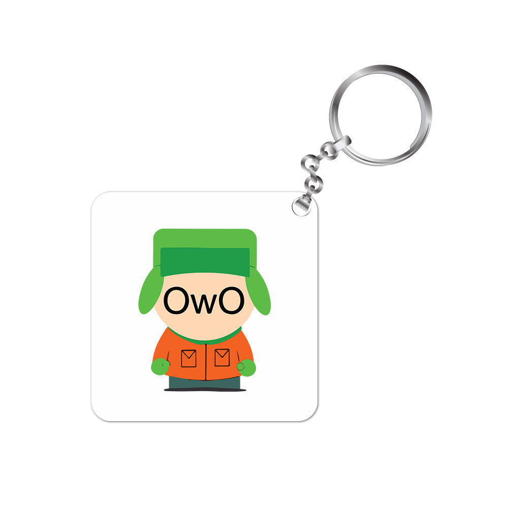 south park owo keychain keyring for car bike unique home tv & movies buy online india the banyan tee tbt men women girls boys unisex  south park kenny cartman stan kyle cartoon character illustration owo