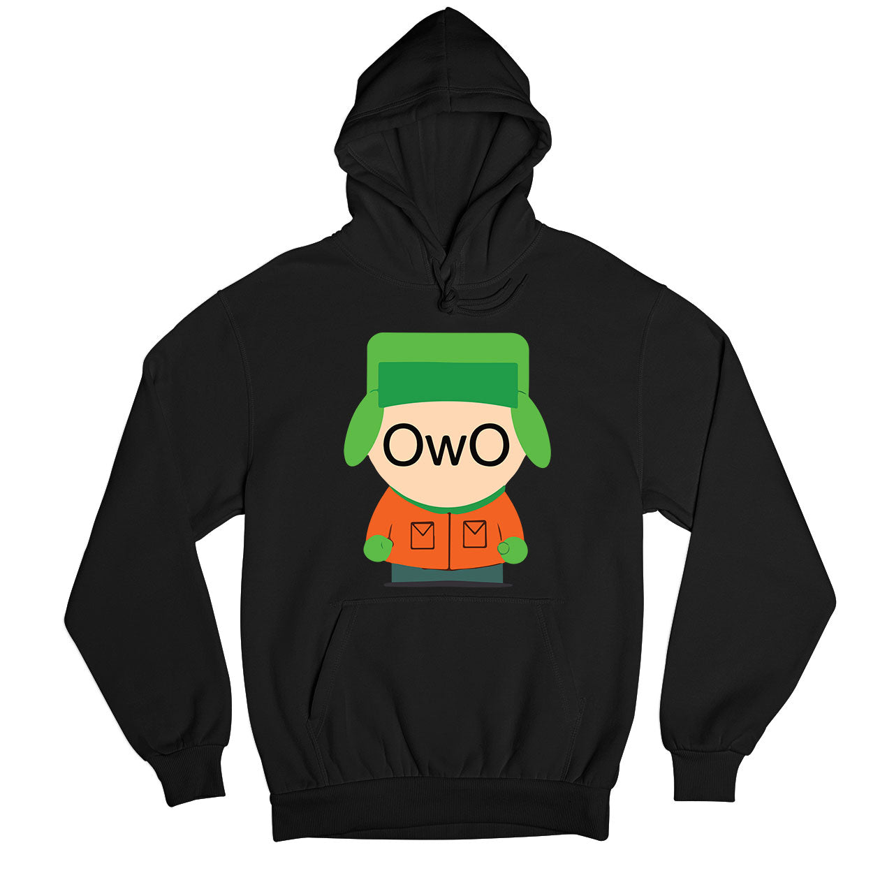 south park owo hoodie hooded sweatshirt winterwear tv & movies buy online india the banyan tee tbt men women girls boys unisex black south park kenny cartman stan kyle cartoon character illustration owo