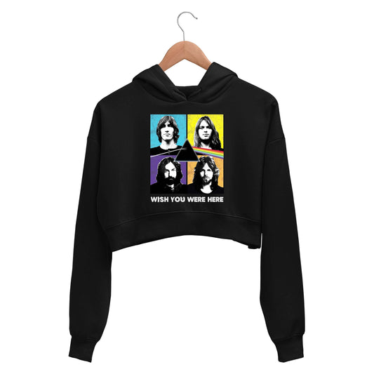 Wish You Were Here Pink Floyd Crop Hoodie Crop Hooded Sweatshirt for Women The Banyan Tee TBT hoodie girls teenage cute bust cropped