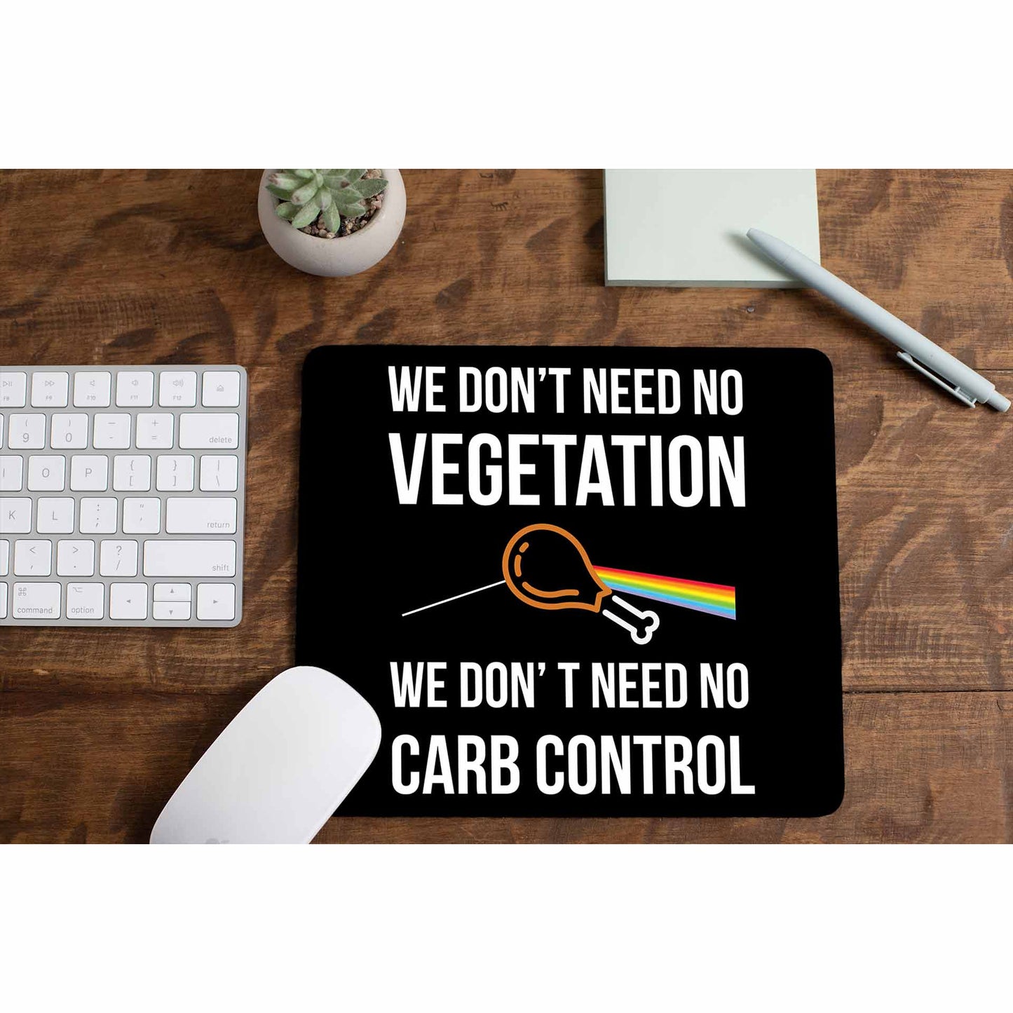 We Don't Need No Vegetation Pink Floyd Mousepad gaming logitech mouse pad large online price The Banyan Tee TBT