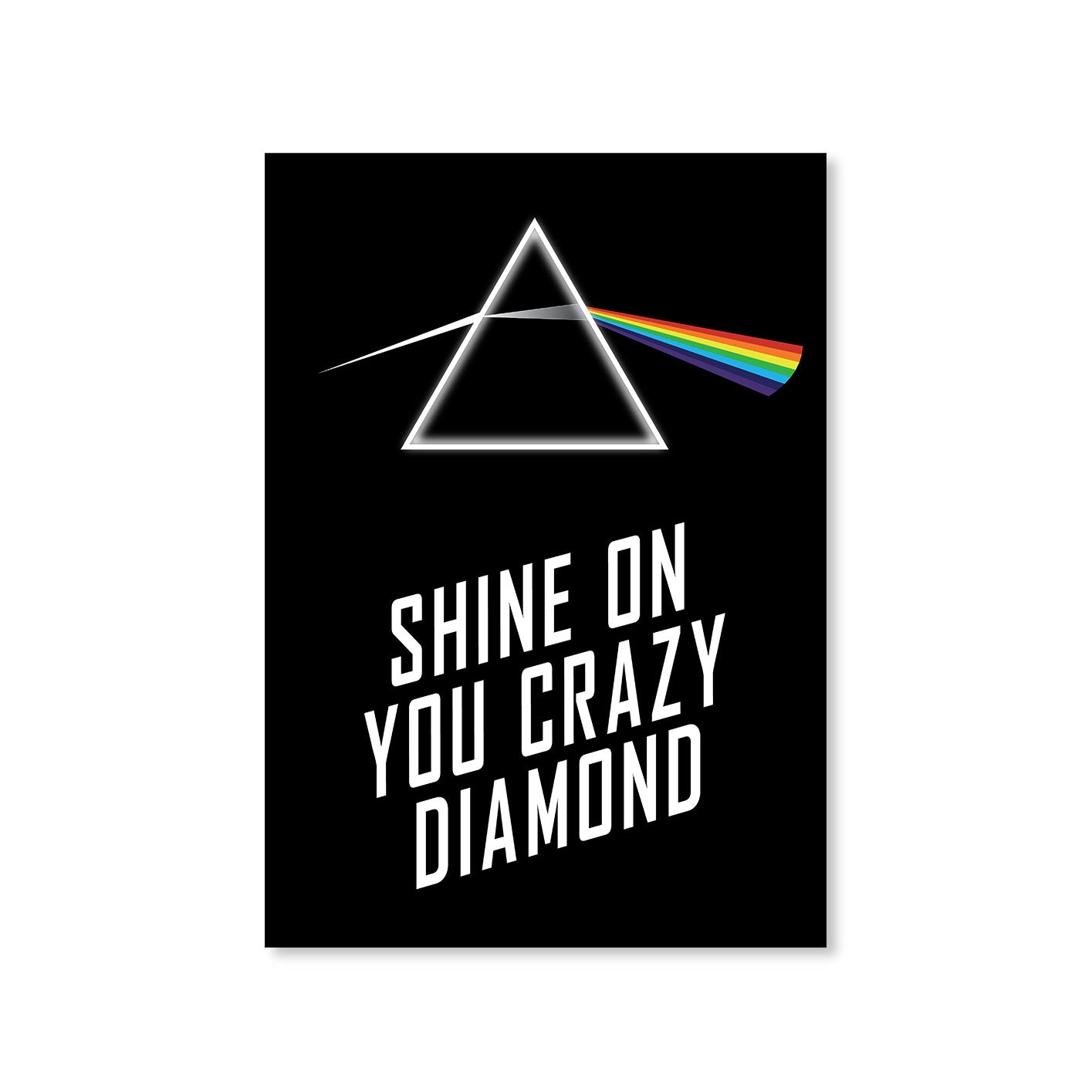 Shine On You Crazy Diamond Pink Floyd Poster Posters Wallart Framed Unframed Laminated Art Wall Room Décor Big online India The Banyan Tee TBT