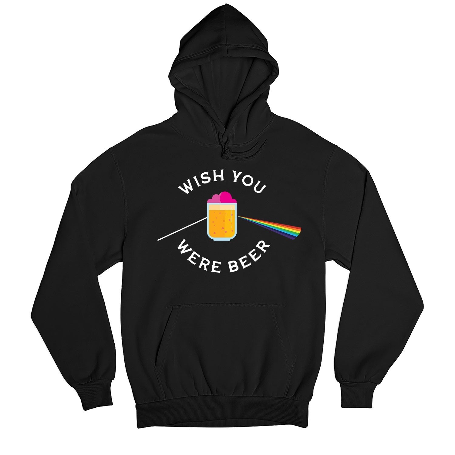 Wish You Were Beer Pink Floyd Hoodie - The Wall Hooded Sweatshirt The Banyan Tee TBT for men women black mens essential