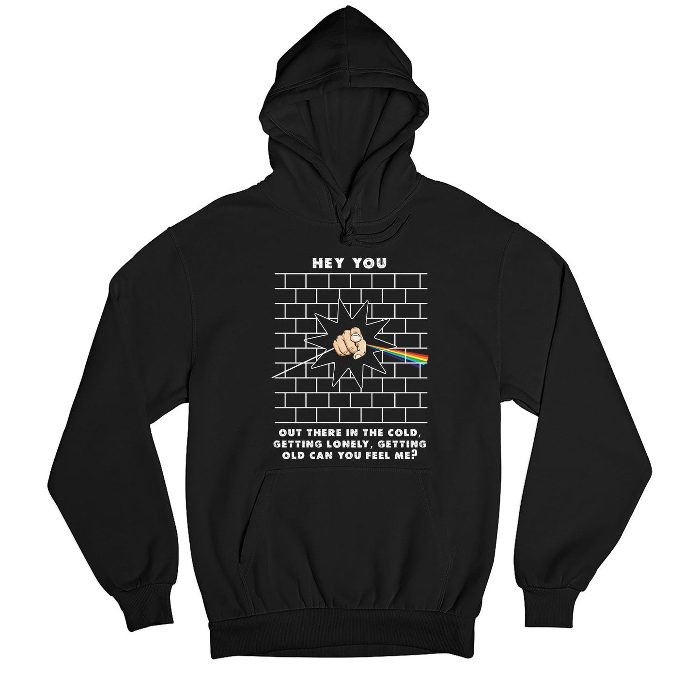 Hey You Pink Floyd Hoodie - The Wall Hooded Sweatshirt The Banyan Tee TBT for men women black mens essential