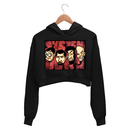 system of a down pop art crop hoodie hooded sweatshirt upper winterwear music band buy online india the banyan tee tbt men women girls boys unisex black