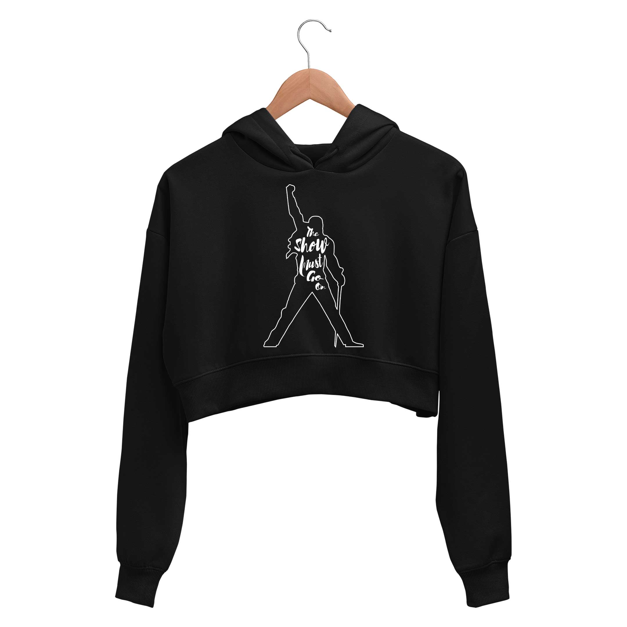 Buy Queen Crop Hoodie The Show Must Go On at Rs. 50 OFF The Banyan Tee