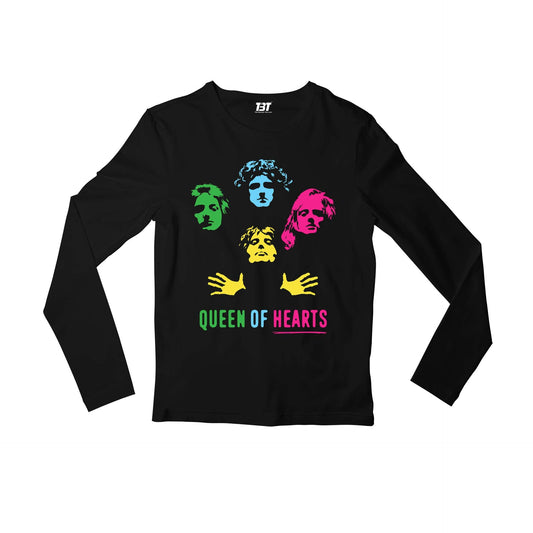 queen queen of hearts full sleeves long sleeves music band buy online india the banyan tee tbt men women girls boys unisex black