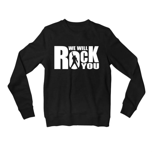 queen rock you sweatshirt upper winterwear music band buy online india the banyan tee tbt men women girls boys unisex black