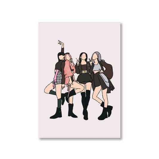 black pink the queens of k pop poster wall art buy online india the banyan tee tbt a4 song k pop jennie lisa jisoo rose