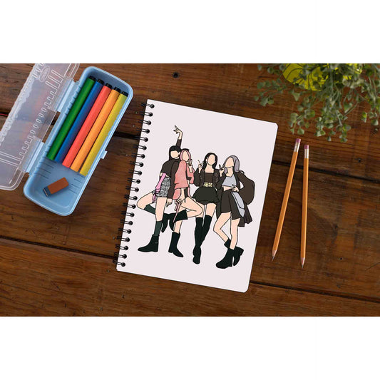 black pink the queens of k pop notebook notepad diary buy online india the banyan tee tbt unruled song k pop jennie lisa jisoo rose