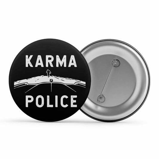 radiohead karma police badge pin button music band buy online india the banyan tee tbt men women girls boys unisex