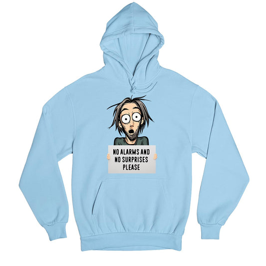 radiohead no surprises hoodie hooded sweatshirt winterwear music band buy online india the banyan tee tbt men women girls boys unisex baby blue