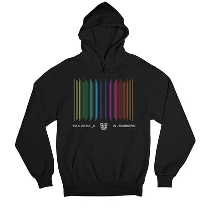 radiohead in rainbows hoodie hooded sweatshirt winterwear music band buy online india the banyan tee tbt men women girls boys unisex black