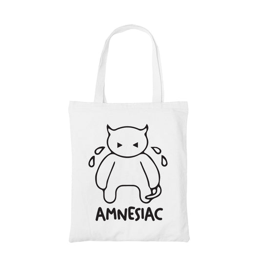 radiohead amnesiac tote bag hand printed cotton women men unisex