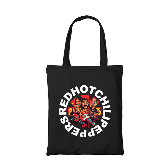 red hot chili peppers cool art tote bag hand printed cotton women men unisex