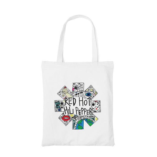 red hot chili peppers fan art tote bag hand printed cotton women men unisex