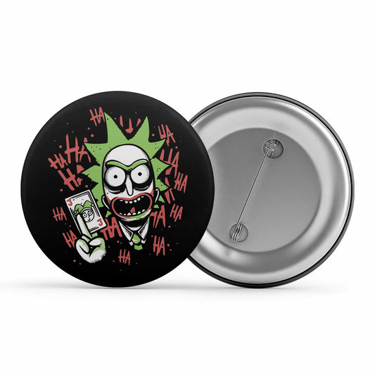 rick and morty joker badge pin button buy online india the banyan tee tbt men women girls boys unisex  rick and morty online summer beth mr meeseeks jerry quote vector art clothing accessories merchandise