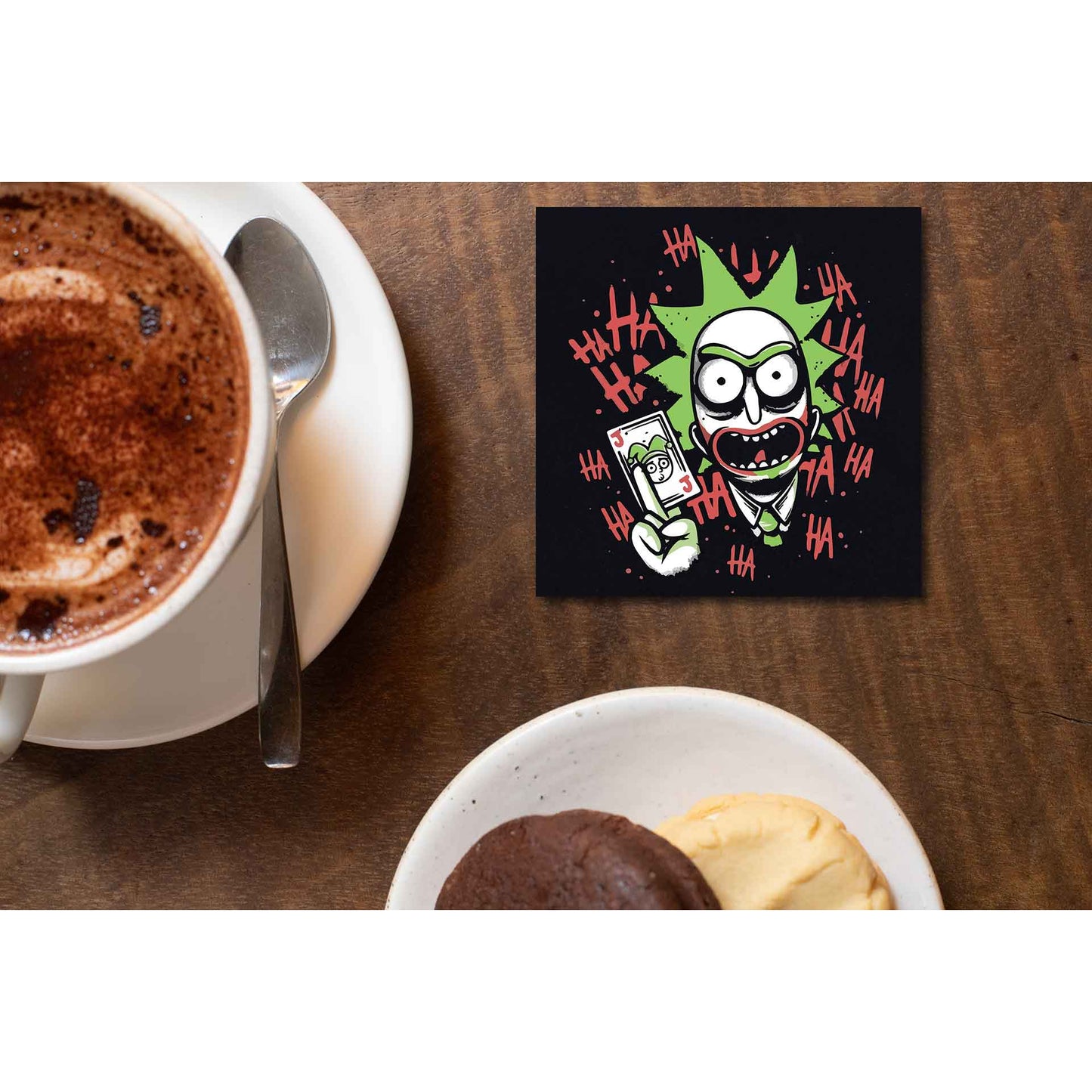 rick and morty joker coasters wooden table cups indian buy online india the banyan tee tbt men women girls boys unisex  rick and morty online summer beth mr meeseeks jerry quote vector art clothing accessories merchandise