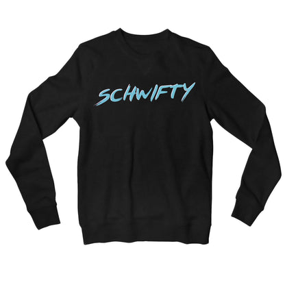 rick and morty schwifty sweatshirt upper winterwear buy online india the banyan tee tbt men women girls boys unisex black rick and morty online summer beth mr meeseeks jerry quote vector art clothing accessories merchandise