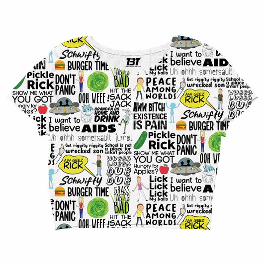 rick and morty joey doesn't share food all over printed crop top tv & movies buy online india the banyan tee tbt men women girls boys unisex xs