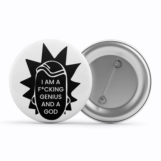 rick and morty genius badge pin button buy online india the banyan tee tbt men women girls boys unisex  rick and morty online summer beth mr meeseeks jerry quote vector art clothing accessories merchandise