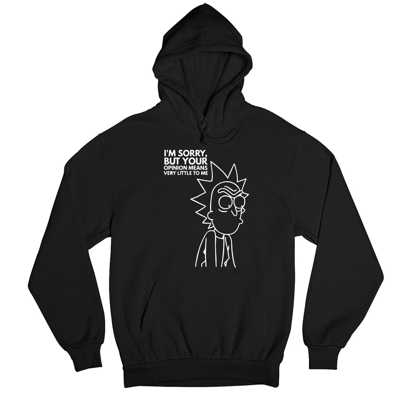rick and morty opinion hoodie hooded sweatshirt winterwear buy online india the banyan tee tbt men women girls boys unisex black rick and morty online summer beth mr meeseeks jerry quote vector art clothing accessories merchandise