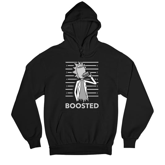 rick and morty boosted hoodie hooded sweatshirt winterwear buy online india the banyan tee tbt men women girls boys unisex black rick and morty online summer beth mr meeseeks jerry quote vector art clothing accessories merchandise