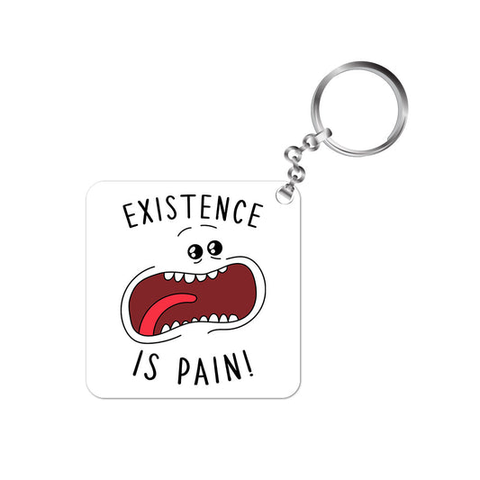 rick and morty existence is pain keychain keyring for car bike unique home buy online india the banyan tee tbt men women girls boys unisex  rick and morty online summer beth mr meeseeks jerry quote vector art clothing accessories merchandise