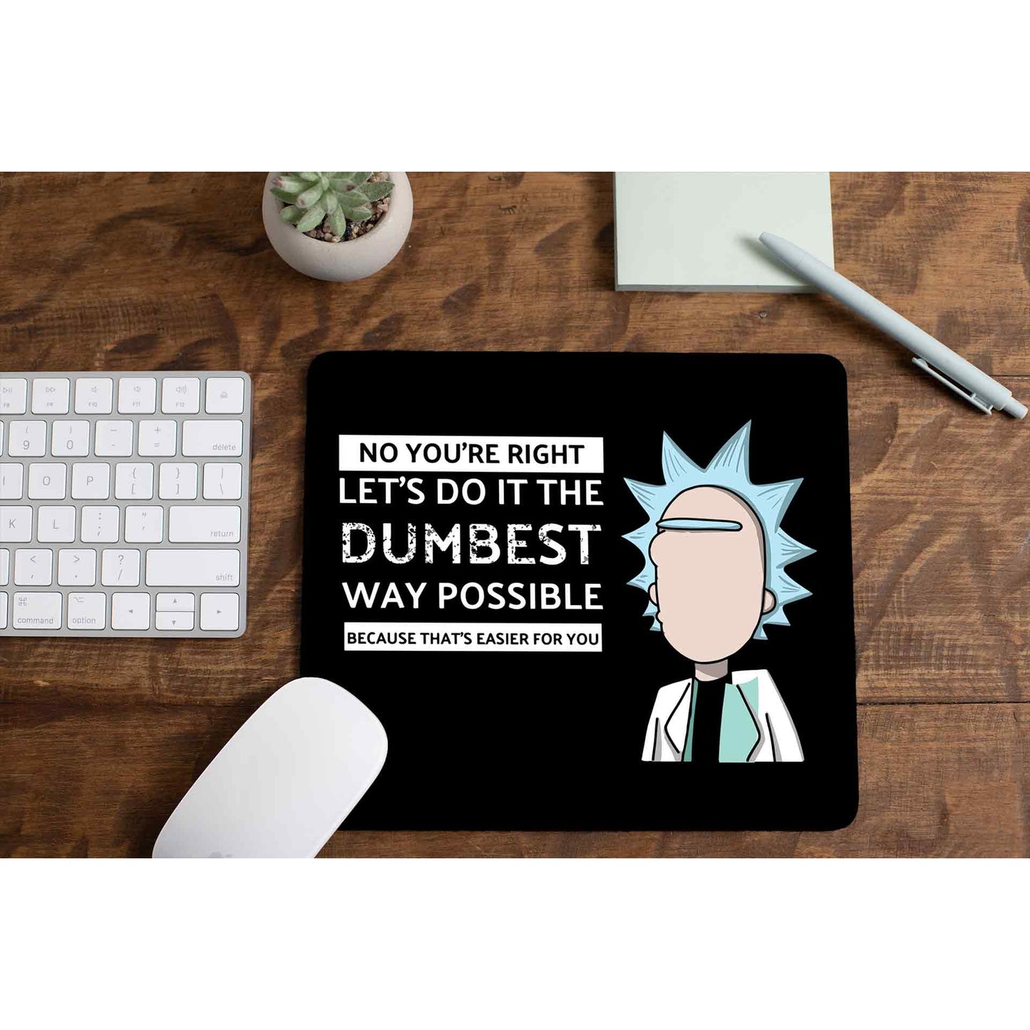 rick and morty dumbest way mousepad logitech large anime buy online india the banyan tee tbt men women girls boys unisex  rick and morty online summer beth mr meeseeks jerry quote vector art clothing accessories merchandise