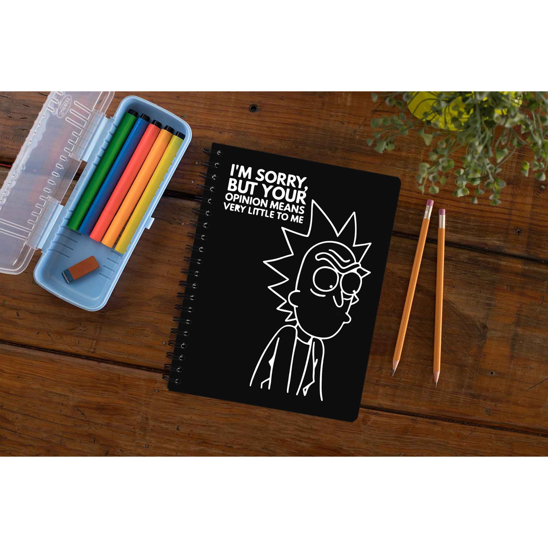 rick and morty opinion notebook notepad diary buy online india the banyan tee tbt unruled rick and morty online summer beth mr meeseeks jerry quote vector art clothing accessories merchandise