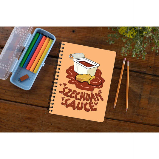 rick and morty szechuan sauce notebook notepad diary buy online india the banyan tee tbt unruled rick and morty online summer beth mr meeseeks jerry quote vector art clothing accessories merchandise