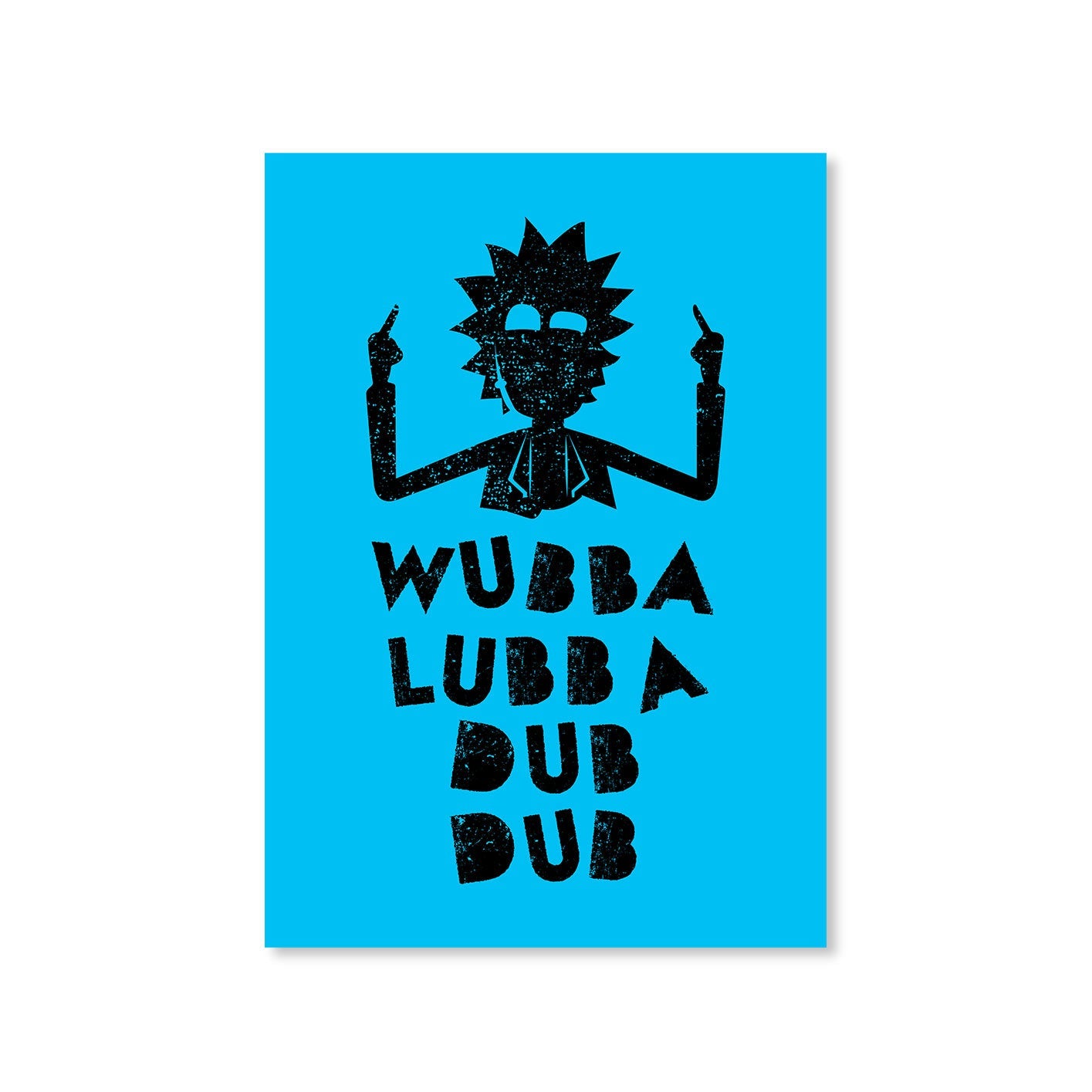 rick and morty wubba lubba dub dub poster wall art buy online india the banyan tee tbt a4 rick and morty online summer beth mr meeseeks jerry quote vector art clothing accessories merchandise