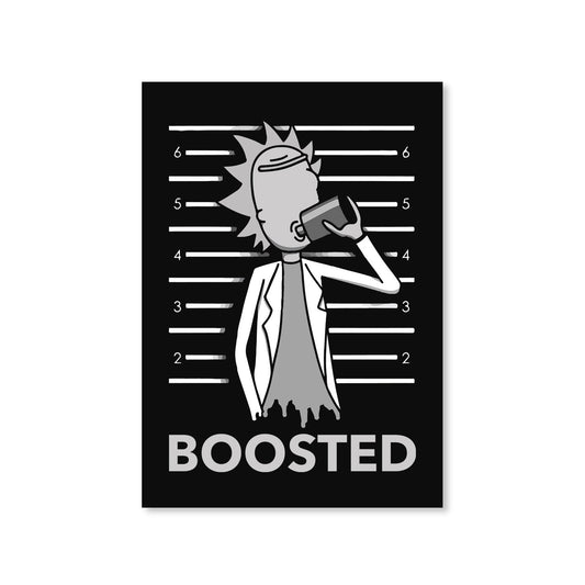 rick and morty boosted poster wall art buy online india the banyan tee tbt a4 rick and morty online summer beth mr meeseeks jerry quote vector art clothing accessories merchandise