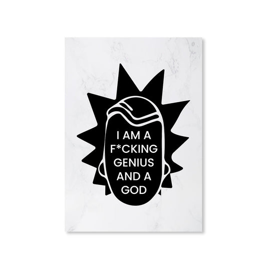 rick and morty genius poster wall art buy online india the banyan tee tbt a4 rick and morty online summer beth mr meeseeks jerry quote vector art clothing accessories merchandise
